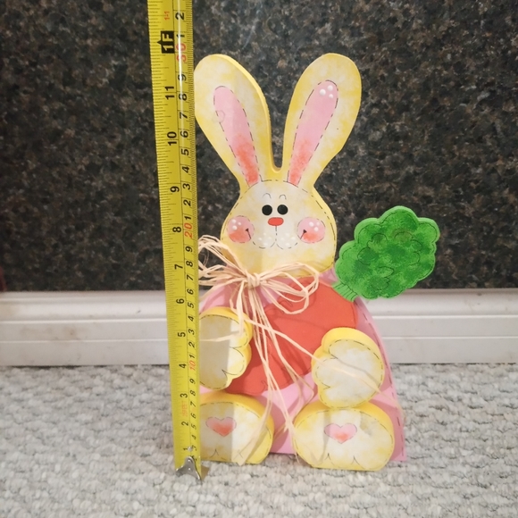 Sitting Wood Easter Bunny - Picture 2 of 4